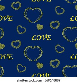 Valentine's Day, the human heart, love Background texture.  Endless abstract pattern.
