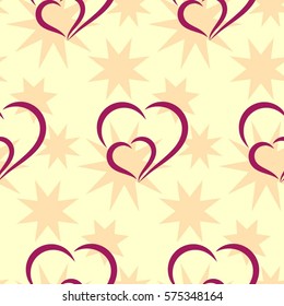 Valentine's Day, the human heart, love Background texture.  Endless abstract pattern.