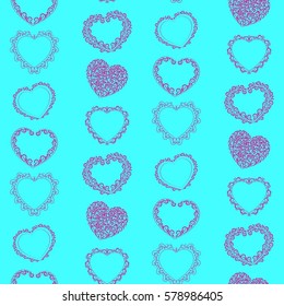Valentine's Day, the human heart, love Background texture.  Endless abstract pattern.