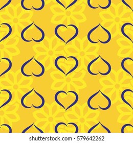 Valentine's Day, the human heart, love Background texture.  Endless abstract pattern.