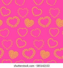 Valentine's Day, the human heart, love Background texture.  Endless abstract pattern.