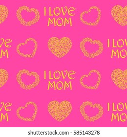 Valentine's Day, the human heart, love Background texture.  Endless abstract pattern.