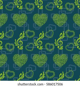 Valentine's Day, the human heart, love Background texture.  Endless abstract pattern.