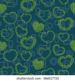 Valentine's Day, the human heart, love Background texture.  Endless abstract pattern.