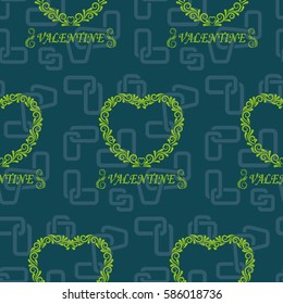 Valentine's Day, the human heart, love Background texture.  Endless abstract pattern.
