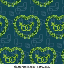 Valentine's Day, the human heart, love Background texture.  Endless abstract pattern.
