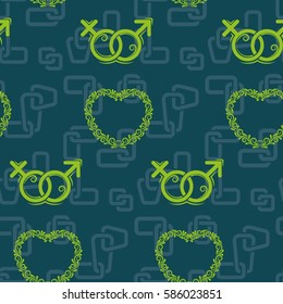 Valentine's Day, the human heart, love Background texture.  Endless abstract pattern.