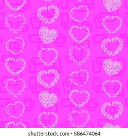Valentine's Day, the human heart, love Background texture.  Endless abstract pattern.