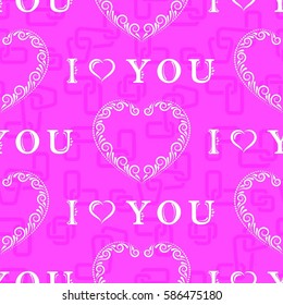 Valentine's Day, the human heart, love Background texture.  Endless abstract pattern.