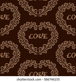 Valentine's Day, the human heart, love Background texture.  Endless abstract pattern.