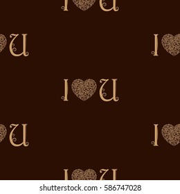 Valentine's Day, the human heart, love Background texture.  Endless abstract pattern.