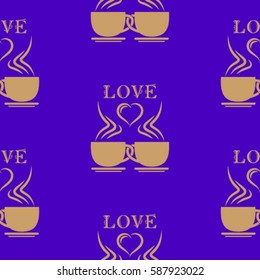 Valentine's Day, the human heart, love Background texture.  Endless abstract pattern.