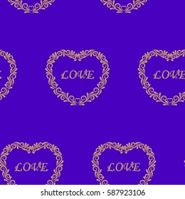 Valentine's Day, the human heart, love Background texture.  Endless abstract pattern.