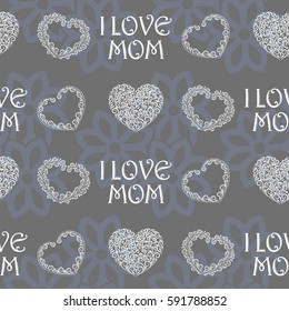 Valentine's Day, the human heart, love Background texture.  Endless abstract pattern.