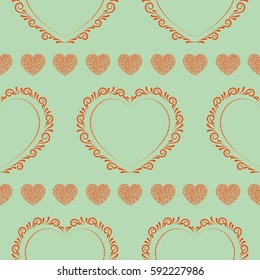 Valentine's Day, the human heart, love Background texture.  Endless abstract pattern.