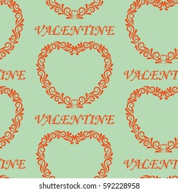 Valentine's Day, the human heart, love Background texture.  Endless abstract pattern.