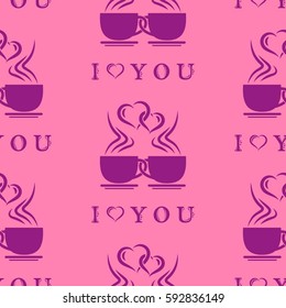 Valentine's Day, the human heart, love Background texture.  Endless abstract pattern.