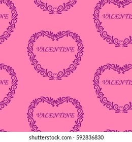 Valentine's Day, the human heart, love Background texture.  Endless abstract pattern.