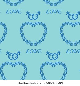 Valentine's Day, the human heart, love Background texture.  Endless abstract pattern.