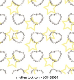 Valentine's Day, the human heart, love Background texture.  Endless abstract pattern.