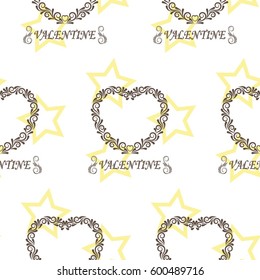 Valentine's Day, the human heart, love Background texture.  Endless abstract pattern.