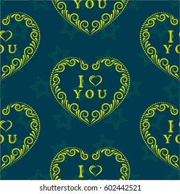 Valentine's Day, the human heart, love Background texture.  Endless abstract pattern.