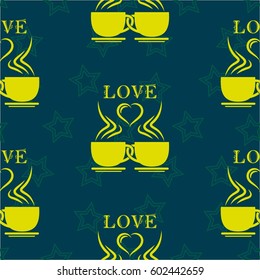 Valentine's Day, the human heart, love Background texture.  Endless abstract pattern.