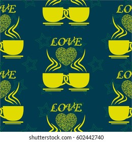 Valentine's Day, the human heart, love Background texture.  Endless abstract pattern.