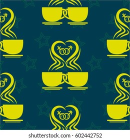 Valentine's Day, the human heart, love Background texture.  Endless abstract pattern.