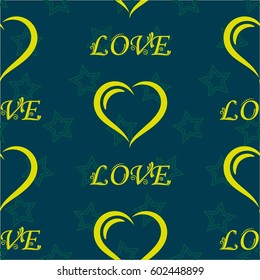 Valentine's Day, the human heart, love Background texture.  Endless abstract pattern.