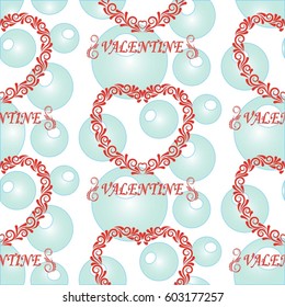 Valentine's Day, the human heart, love Background texture.  Endless abstract pattern.