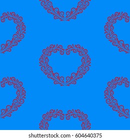 Valentine's Day, the human heart, love Background texture.  Endless abstract pattern.
