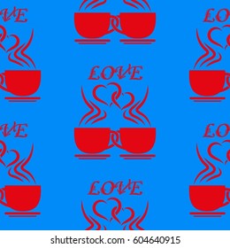 Valentine's Day, the human heart, love Background texture.  Endless abstract pattern.