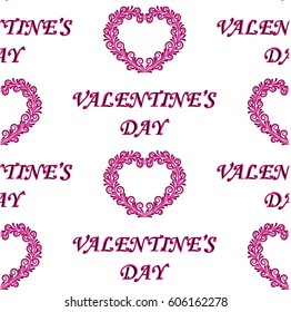 Valentine's Day, the human heart, love Background texture.  Endless abstract pattern.