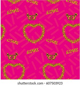 Valentine's Day, the human heart, love Background texture.  Endless abstract pattern.