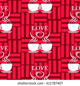 Valentine's Day, the human heart, love Background texture.  Endless abstract pattern.