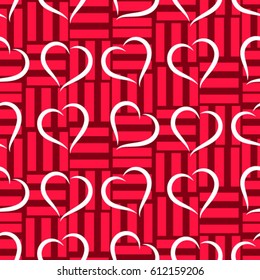 Valentine's Day, the human heart, love Background texture.  Endless abstract pattern.