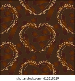 Valentine's Day, the human heart, love Background texture.  Endless abstract pattern.