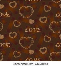 Valentine's Day, the human heart, love Background texture.  Endless abstract pattern.