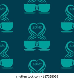 Valentine's Day, the human heart, love Background texture.  Endless abstract pattern.