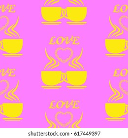 Valentine's Day, the human heart, love Background texture.  Endless abstract pattern.