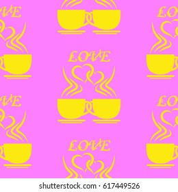 Valentine's Day, the human heart, love Background texture.  Endless abstract pattern.