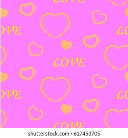 Valentine's Day, the human heart, love Background texture.  Endless abstract pattern.