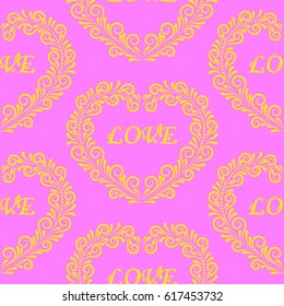 Valentine's Day, the human heart, love Background texture.  Endless abstract pattern.
