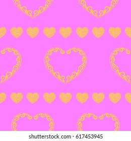 Valentine's Day, the human heart, love Background texture.  Endless abstract pattern.