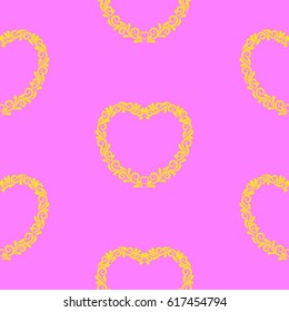 Valentine's Day, the human heart, love Background texture.  Endless abstract pattern.