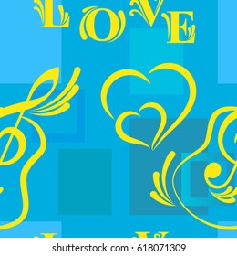 Valentine's Day, the human heart, love Background texture.  Endless abstract pattern.