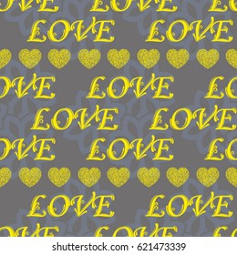 Valentine's Day, the human heart, love Background texture.  Endless abstract pattern.