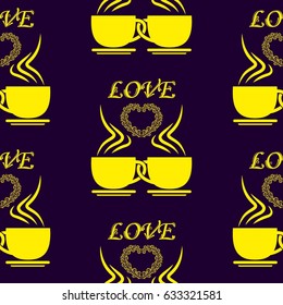 Valentine's Day, the human heart, love Background texture.  Endless abstract pattern.
