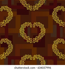 Valentine's Day, the human heart, love Background texture.  Endless abstract pattern.